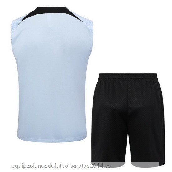 Nuevo Entrenamiento Sin Mangas Conjunto Completo Inter Milan 23/24 Azul II Negro Baratas